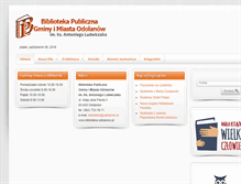 Tablet Screenshot of biblioteka.odolanow.pl